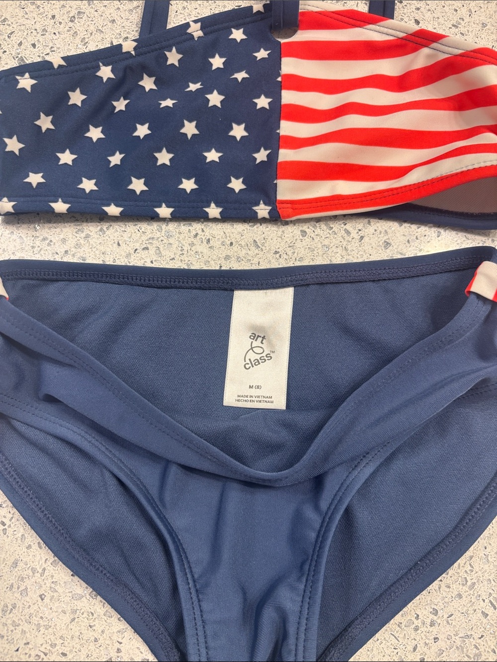 Girls Art Class 4th of July Swimsuit Bikini size M (8) - Picture 2 of 7